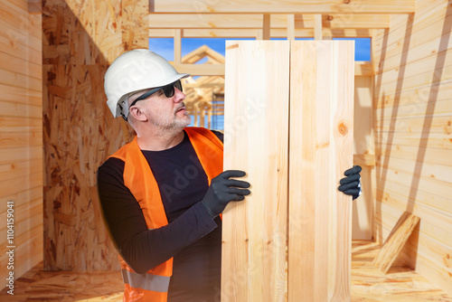 Man is building house out o...