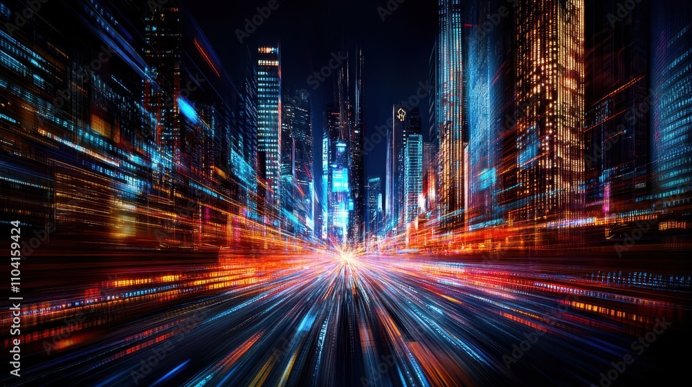 Vibrant Fiber Optic Technology in Urban Landscape Vibrant Fiber Optic Technology in Urban Landscape