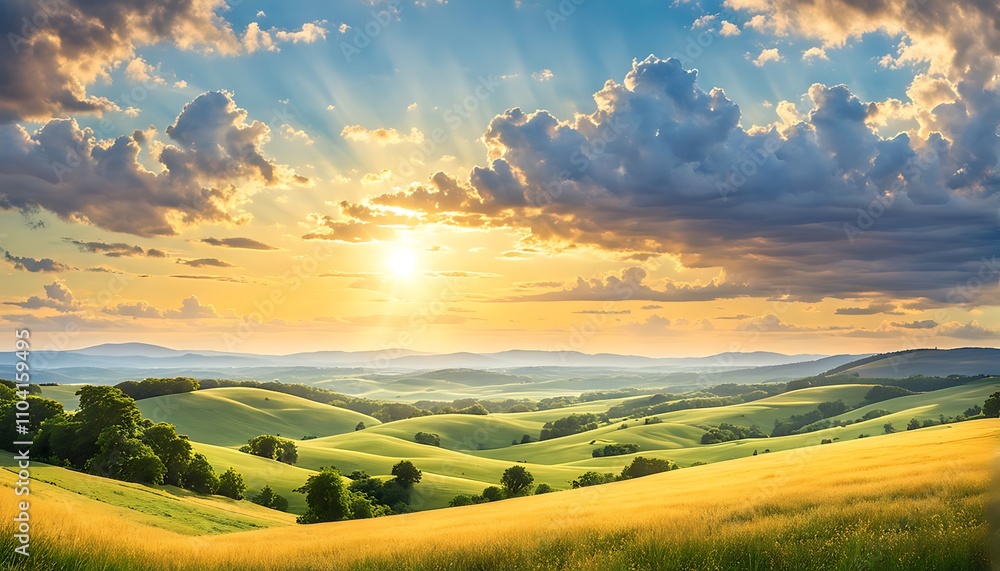 Obraz premium sunrise over the mountains