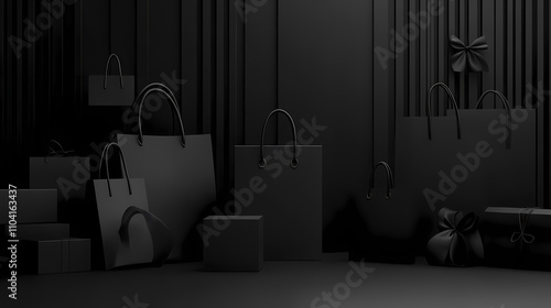 Black design style as sale as shopping and discount and black friday week, shopping event symbolic sale. Symbolic. Illustration