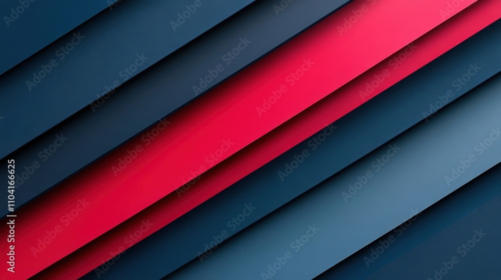 Obraz premium Modern Dark Angular Blocks with Pink Accents