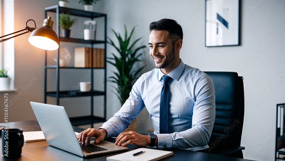 Fototapeta premium businessman working in office