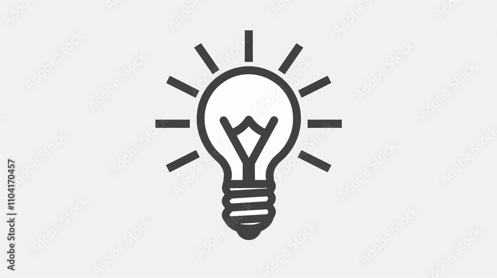 icon of a light bulb, representing ideas or innovation. icon of a light bulb, representing ideas or innovation.