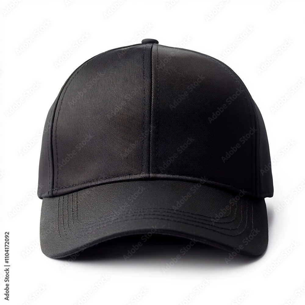 Black Sports Cap Isolated on White Background Black Sports Cap Isolated on White Background