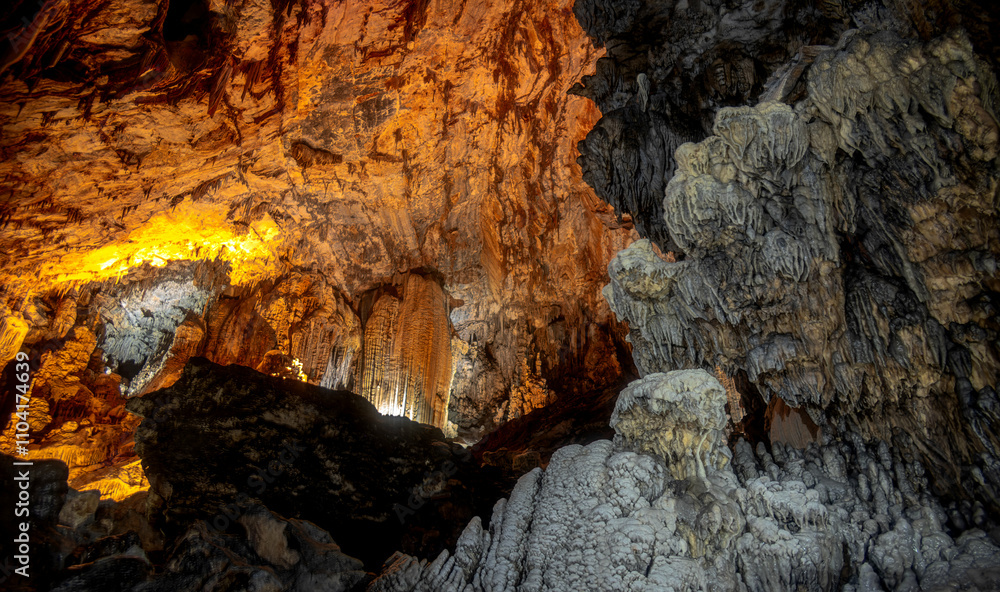 Exploring the stunning formations of Grutas de Cacahuamilpa National Park at sunset Exploring the stunning formations of Grutas de Cacahuamilpa National Park at sunset