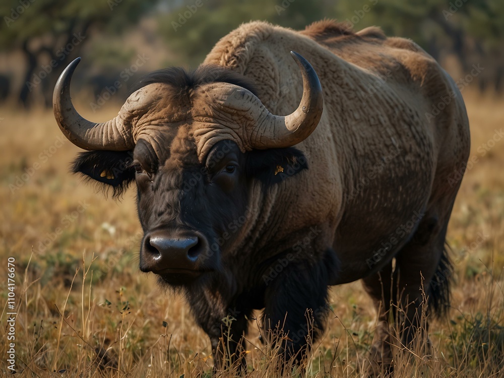 Naklejka premium African buffalo in the wild.