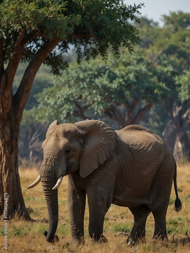 Fototapeta premium African elephant (Loxodonta africana).