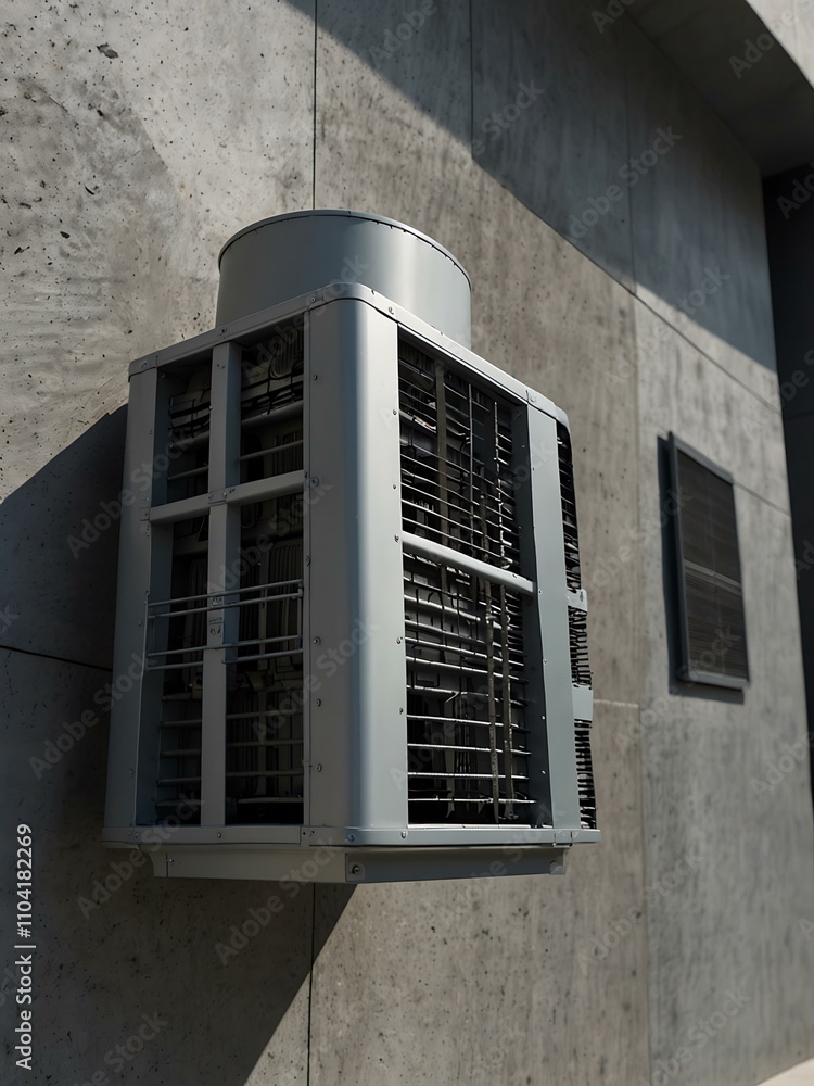 Obraz premium Air conditioning unit on a modern building.