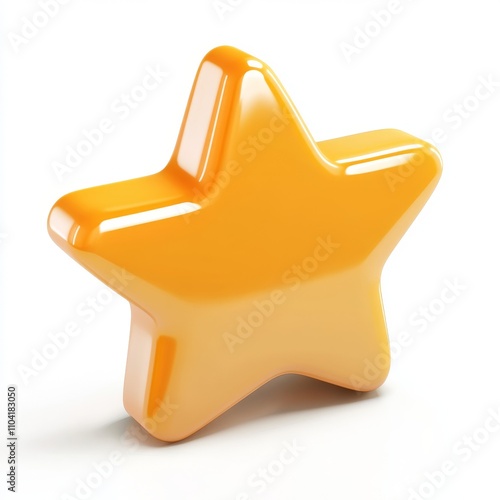 Star, best choice Stock icon sticker, 3D design, see-through background. photo