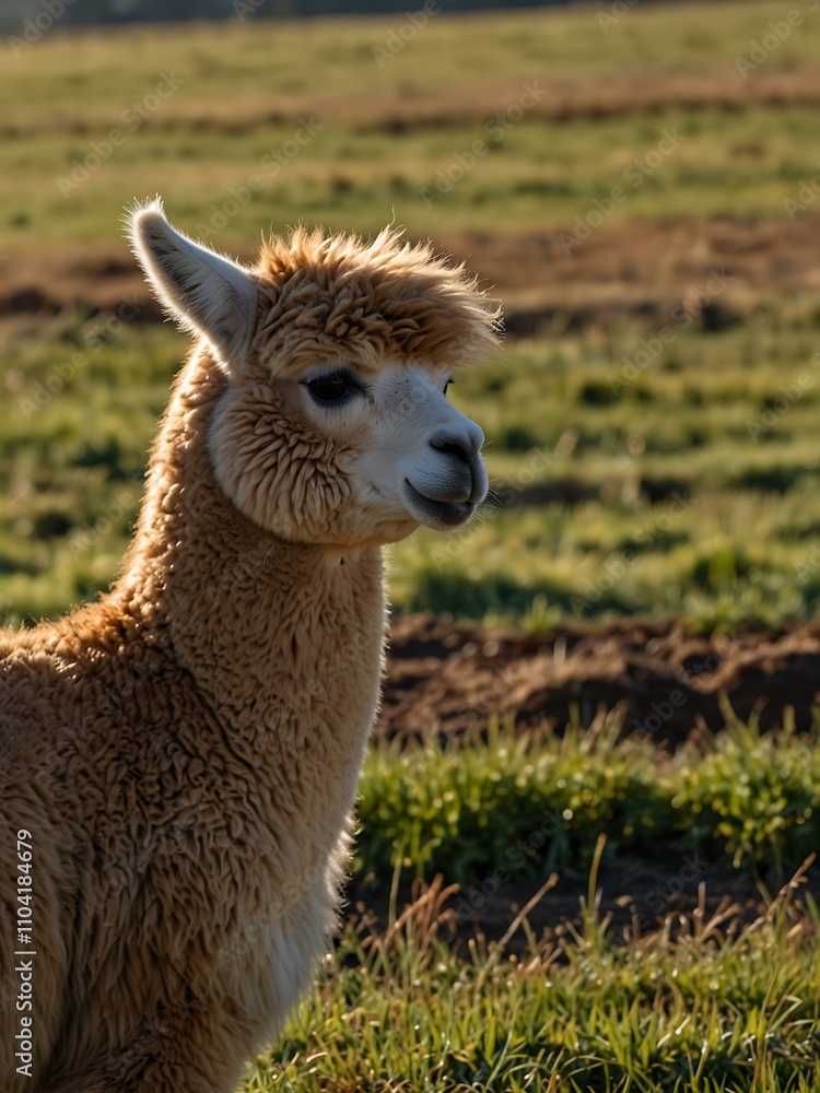 Alpaca in the field.