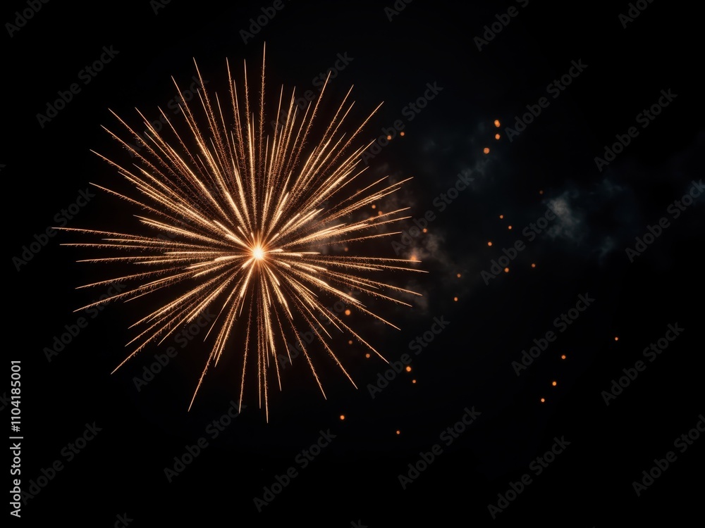 Bright exploding fireworks light up night sky during loy krathong festival Bright exploding fireworks light up night sky during loy krathong festival