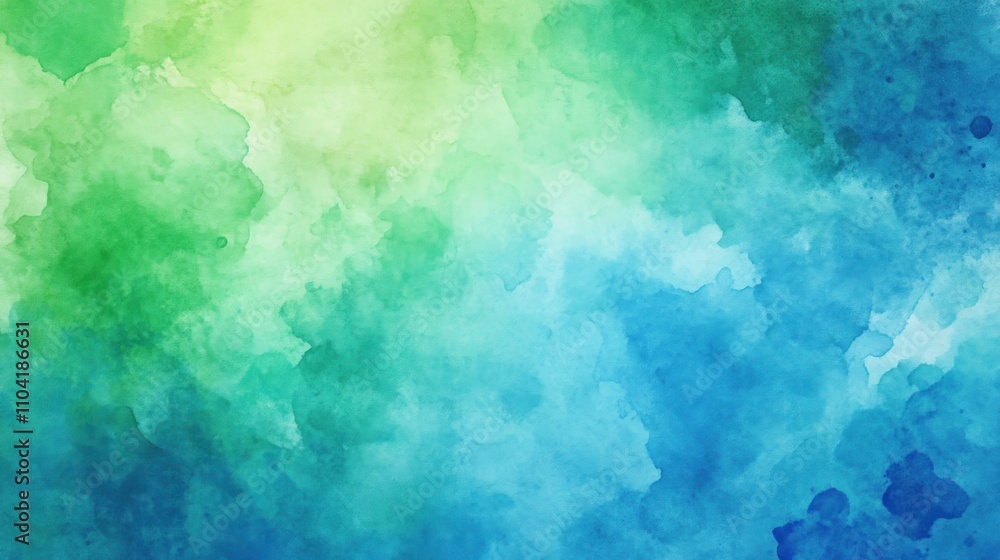 Abstract Watercolor Background with Green and Blue Hues Abstract Watercolor Background with Green and Blue Hues