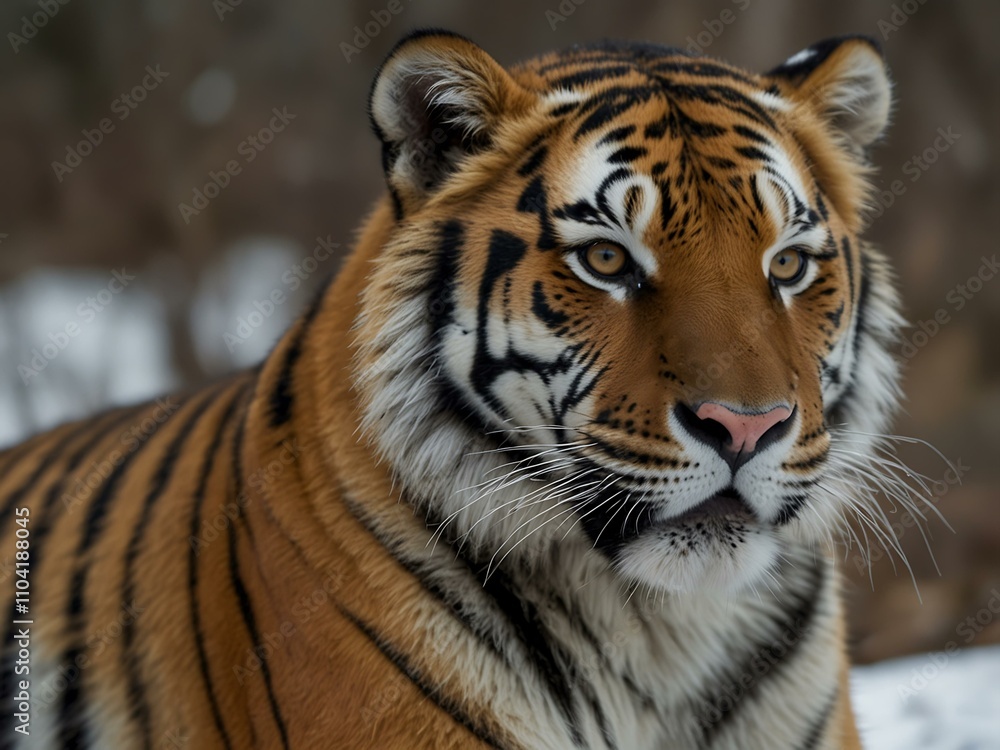 Fototapeta premium Amur tiger in the wild.
