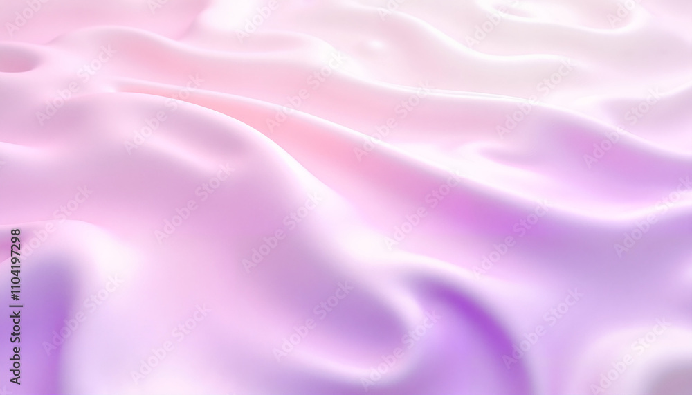 Fototapeta premium Silky gradient surface with pink and lavender wavy folds