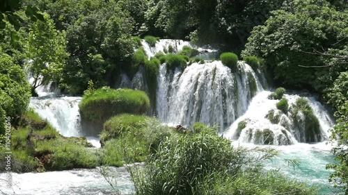 Waterfall in Krka National Park, Croatia