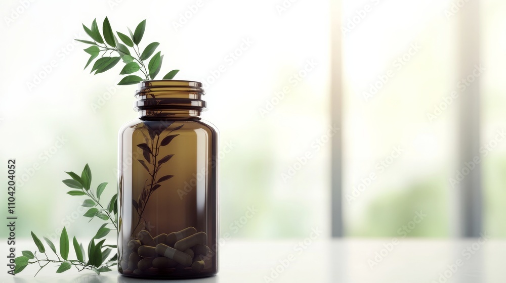 Amber glass bottle mockup for pills, with a minimalist design.
Amber glass bottle mockup for pills, with a minimalist design.