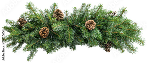Decorative pine garland with pinecones perfect for holiday celebrations indoors
