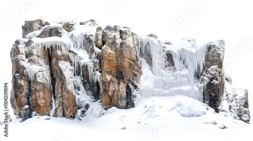 Wallpaper Mural Frozen Rock Formation in Winter Wonderland Torontodigital.ca