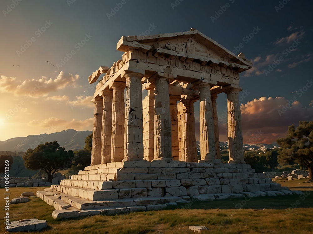 Obraz premium Ancient Greek temple.
