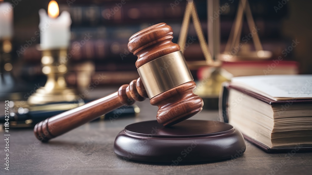 The gavel of the judge's decision The gavel of the judge's decision