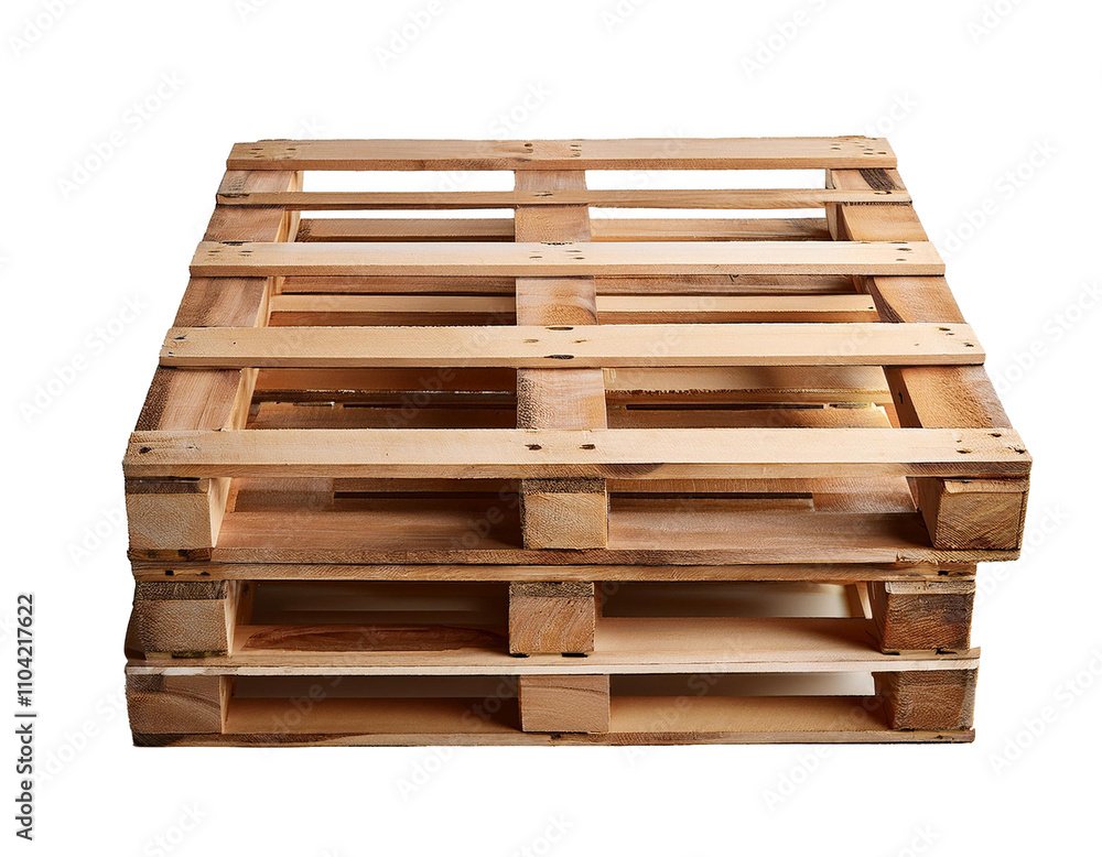 Wooden pallet on isolated on transparent background Wooden pallet on isolated on transparent background