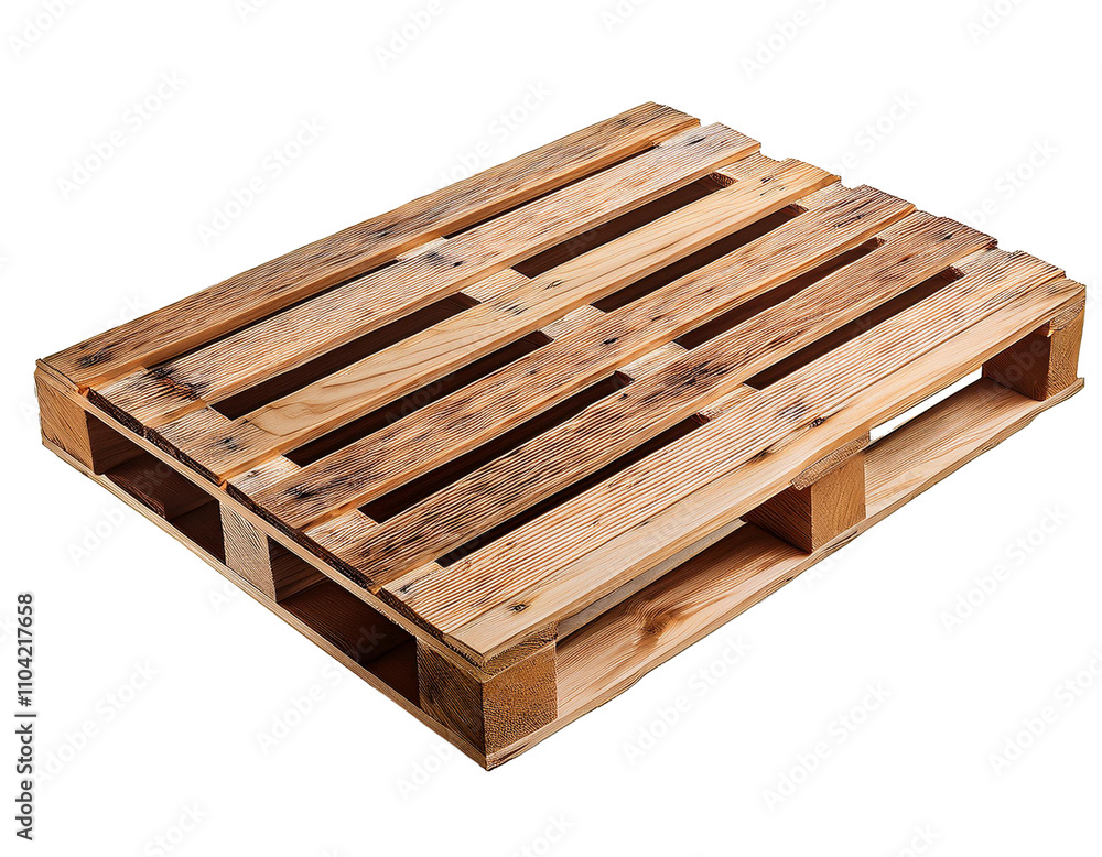 Wooden pallet on isolated on transparent background