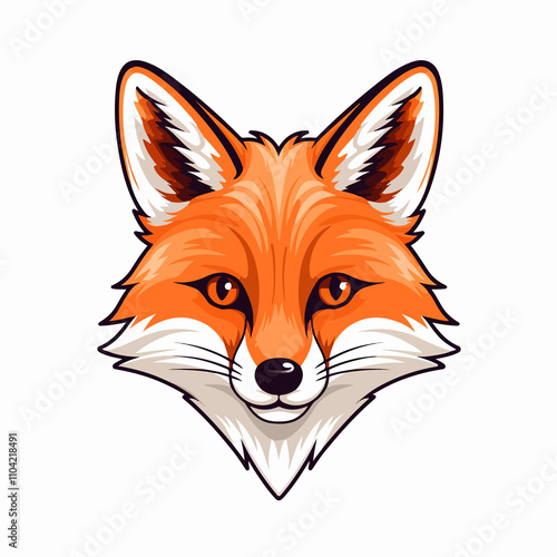 Minimalist Fox Line Vector Illustration Isolated on White Background