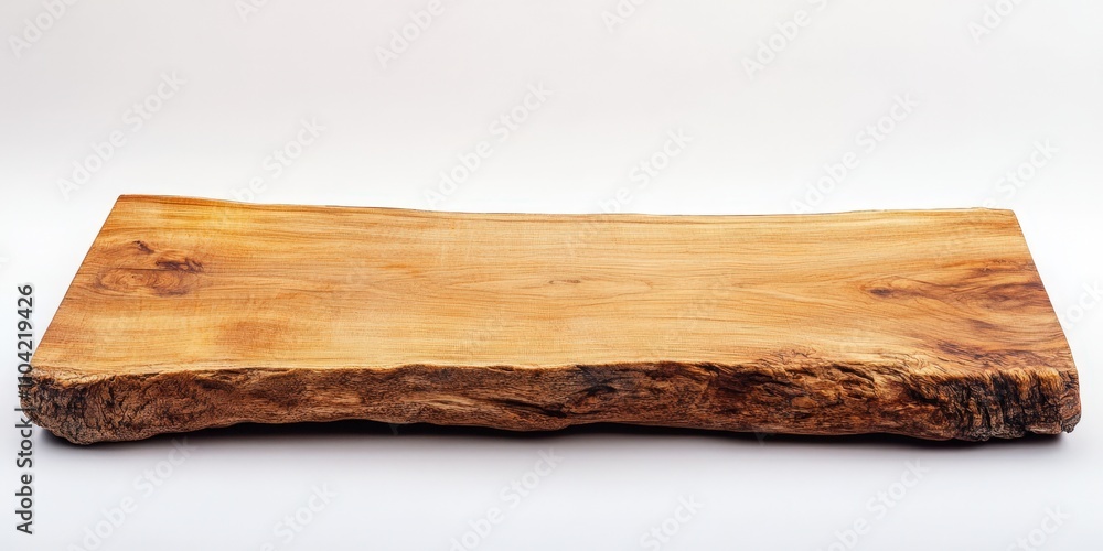 Rustic Wooden Cutting Board on White Background Rustic Wooden Cutting Board on White Background