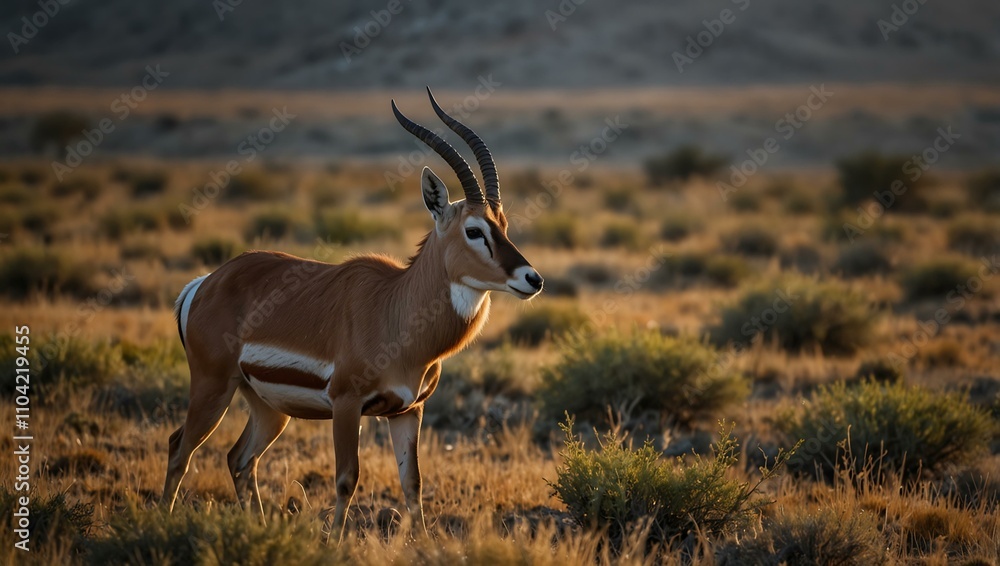Antelope in a natural park setting. Antelope in a natural park setting.