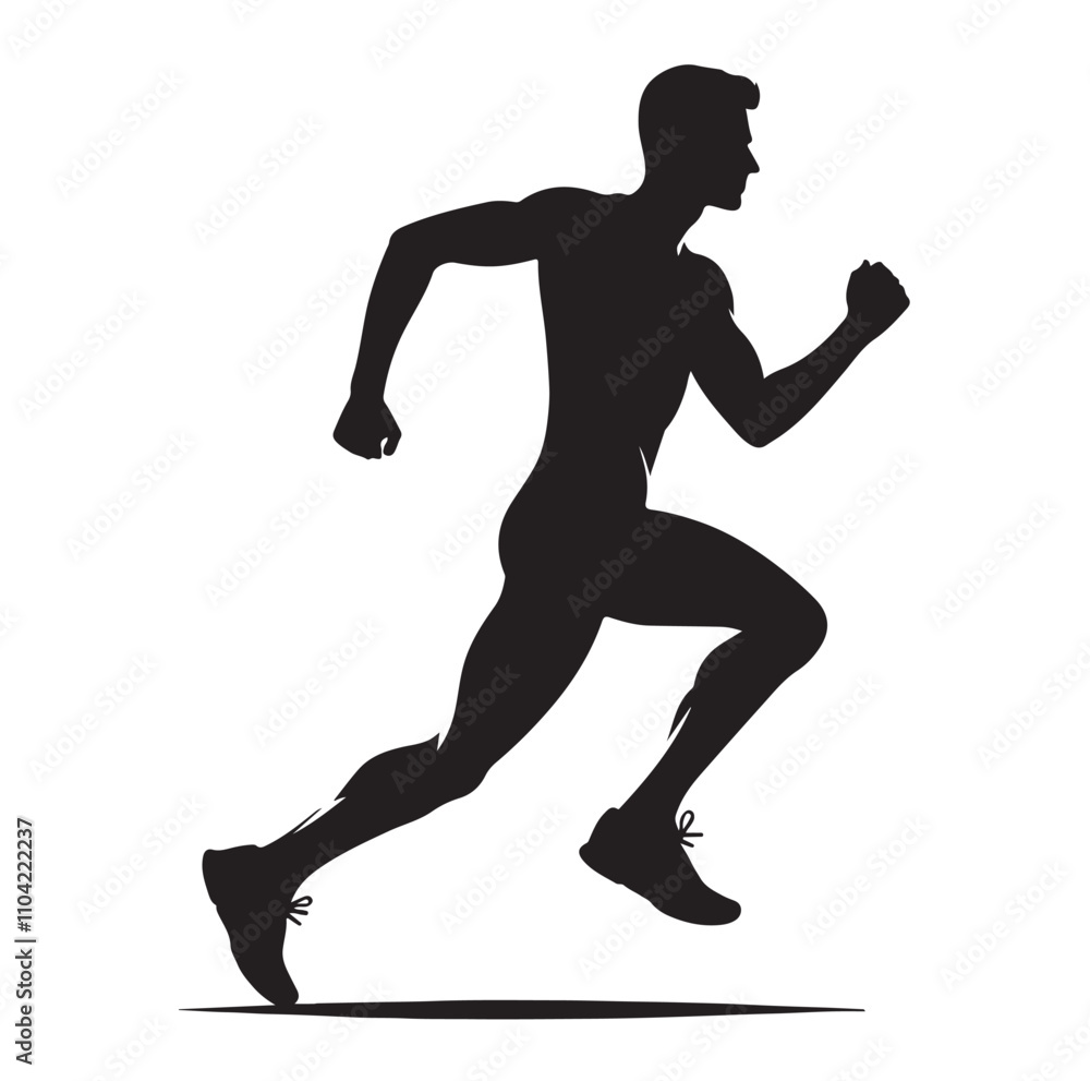 Running men and women, human Running Silhouette vector Running men and women, human Running Silhouette vector