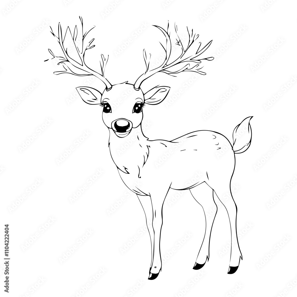 Christmas reindeer design element. raindeer vecto art Christmas reindeer design element. raindeer vecto art