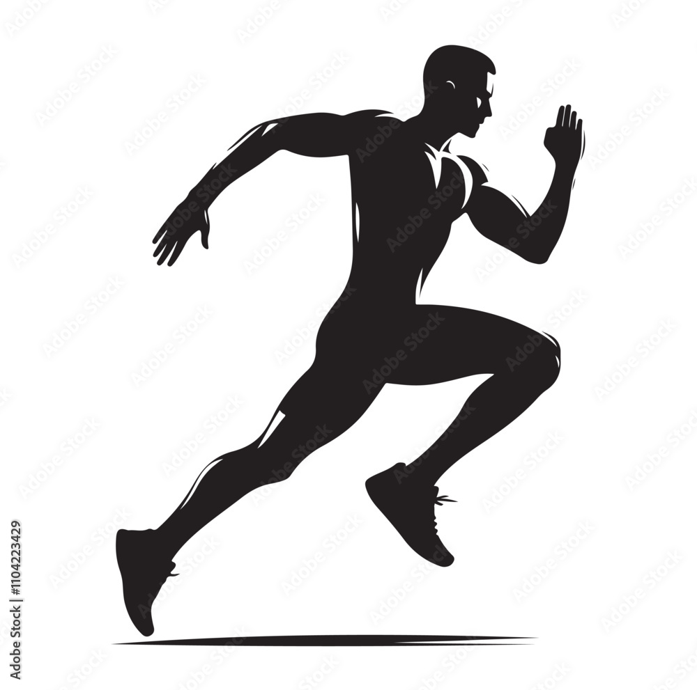 Running men and women, human Running Silhouette vector Running men and women, human Running Silhouette vector