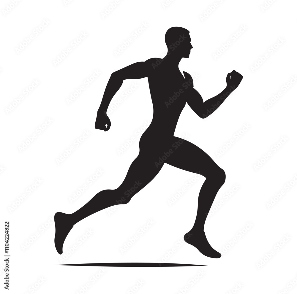 Running men and women, human Running Silhouette vector Running men and women, human Running Silhouette vector