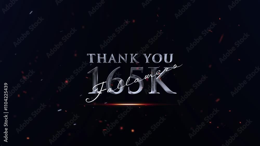 Lettering 165k Follower Logo, Thank You 165k Followers Text Animation, 165k Follower Video Animation, Cinematic 165k Follow Videos, Luxury 165k Followers Logo Effects For You Lettering 165k Follower Logo, Thank You 165k Followers Text Animation, 165k Follower Video Animation, Cinematic 165k Follow Videos, Luxury 165k Followers Logo Effects For You