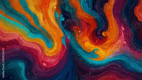 Wallpaper Mural Artistic abstract background with vibrant colors. Torontodigital.ca