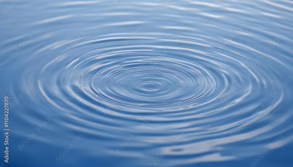 Closeup of water surface with ripples and reflections, against a blurred blue sky background Closeup of water surface with ripples and reflections, against a blurred blue sky background