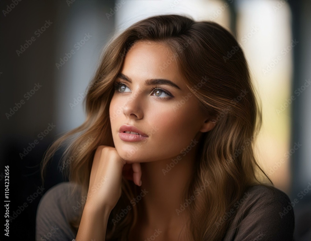 thoughtful woman thoughtful woman
