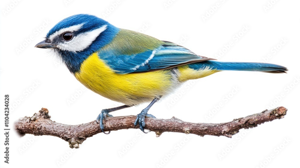 Eurasian Blue Tit Perched on a Branch Eurasian Blue Tit Perched on a Branch