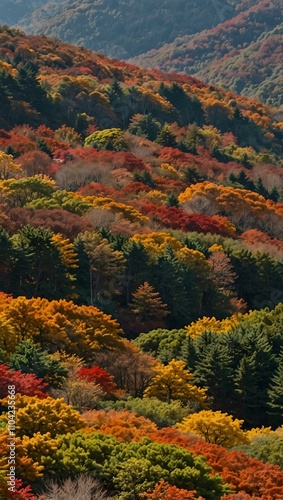 Wallpaper Mural Autumn foliage on Mount Hakkoda and the Kōmoku-dai. Torontodigital.ca