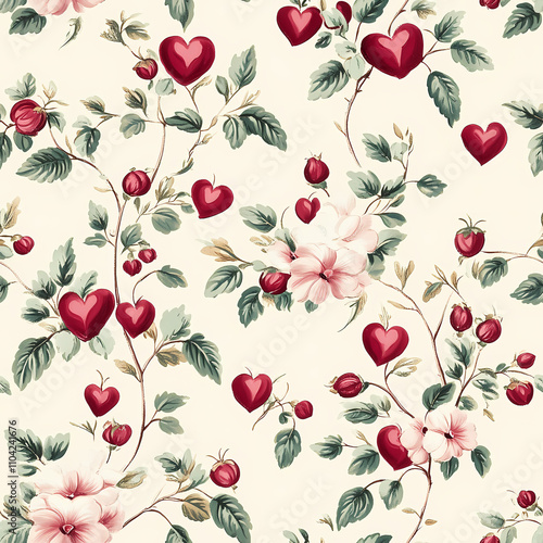 vintage valentines day pattern