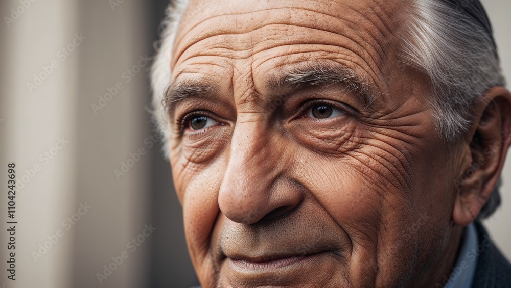 An intimate portrait captures the wisdom of an older gentleman. An intimate portrait captures the wisdom of an older gentleman.