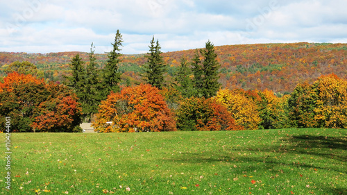 Mohawk Valley Schenectady New York in Fall Landscape