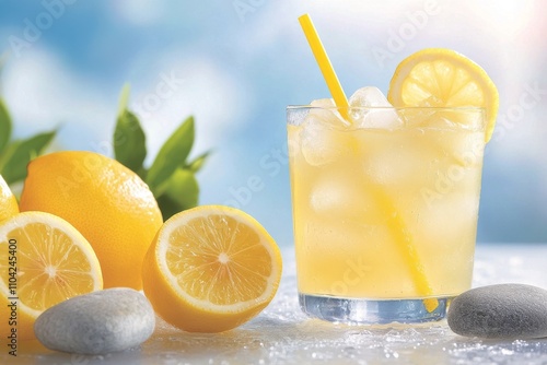 Refreshing lemonade served with fresh lemons in a bright kitchen setting during summer