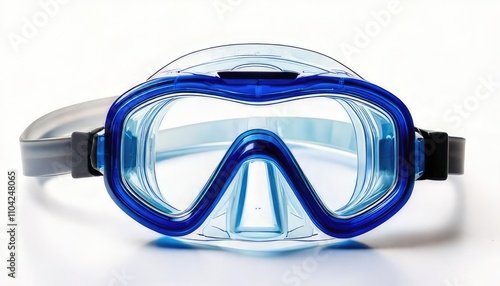 High-Quality Snorkeling Mask with Blue Frame for Underwater Exploration, Comfortable Fit and Enhanced Visibility, Essential Gear for Water Activities, Swimming and Diving