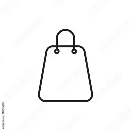 Shopping bag icon vector illustration. Ecommerce purchasing sign. Online store concept symbol.