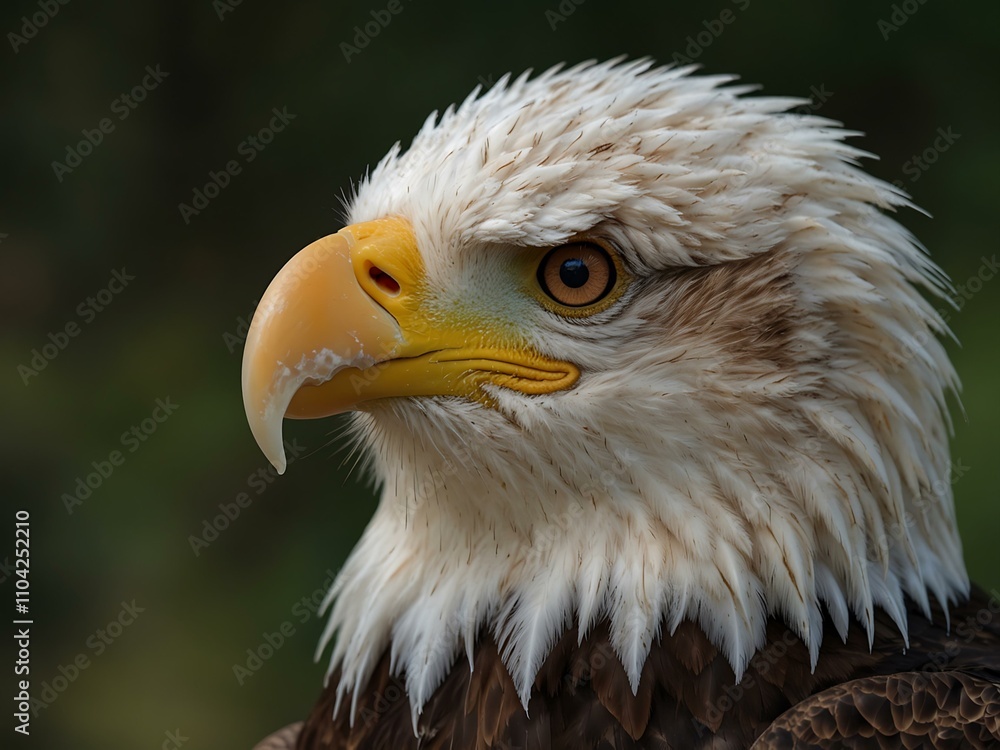Obraz premium Bald eagle close-up, showcasing its majesty.
