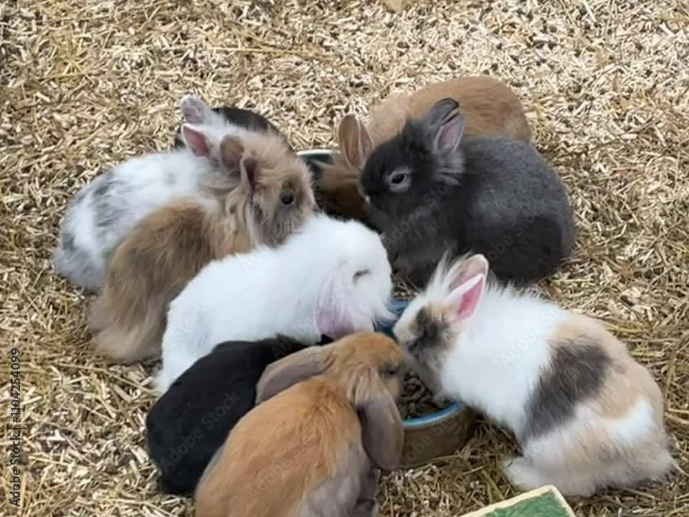 Beautiful little bunny together. Beautiful little bunny together.