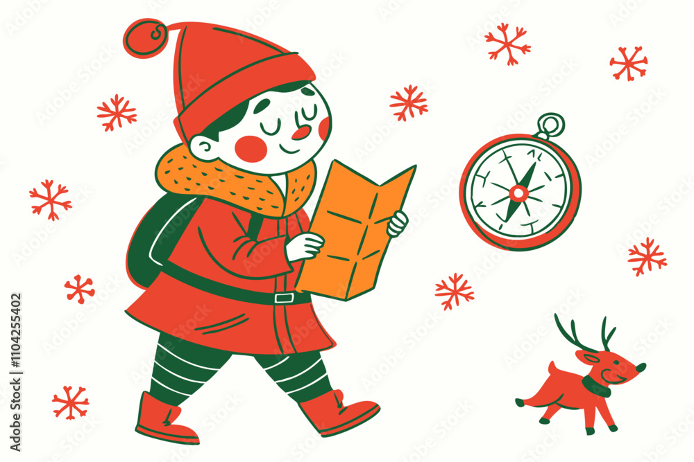 Obraz premium Funny Christmas Blizzard Beamer: Holiday Car Comedy in White