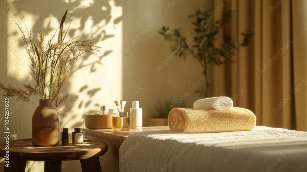 Fototapeta premium The Spa Room with Towels