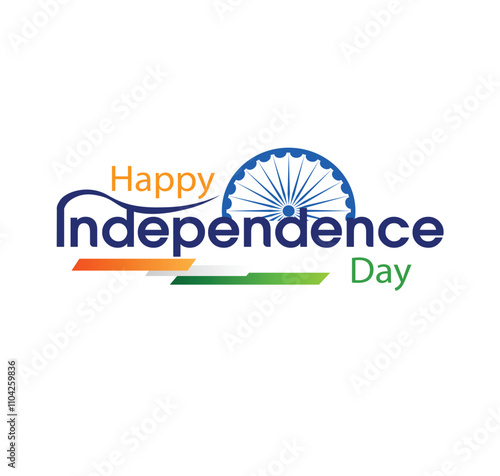 Independence Day India typography vector illustration 